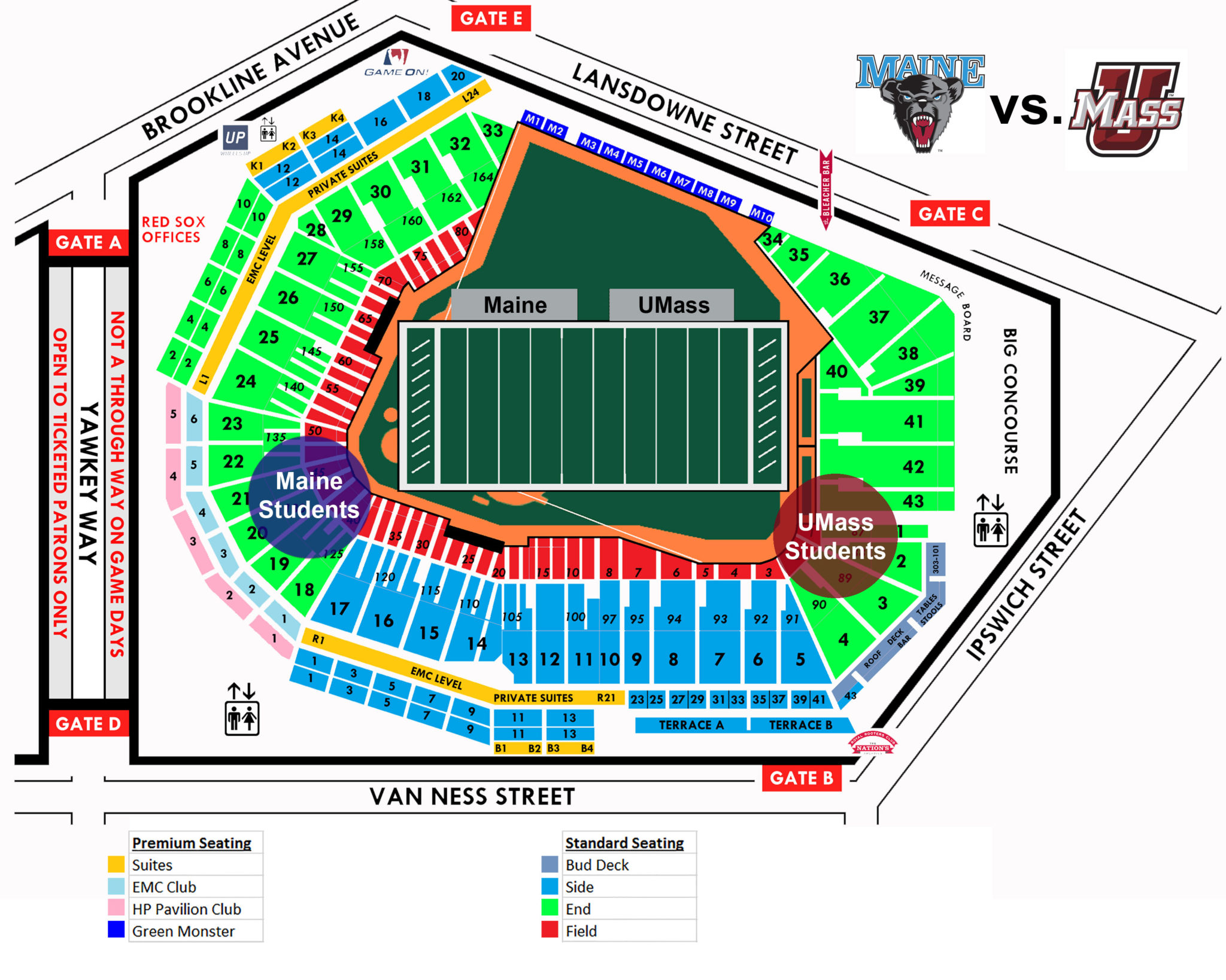 Fenway Park Tickets Seating Chart